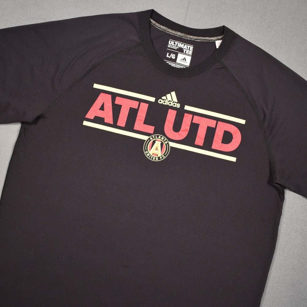 Adidas Atlanta United Ultimate Tee Black Red Large Polyester